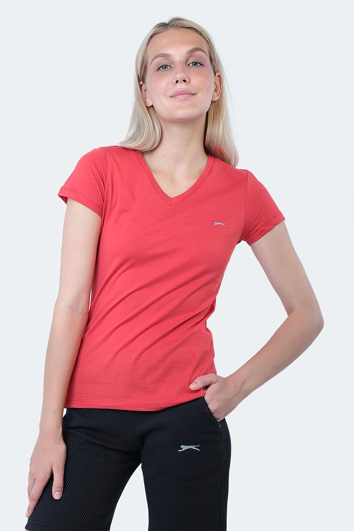 Slazenger REBELL I Kadın T-Shirt Kırmızı