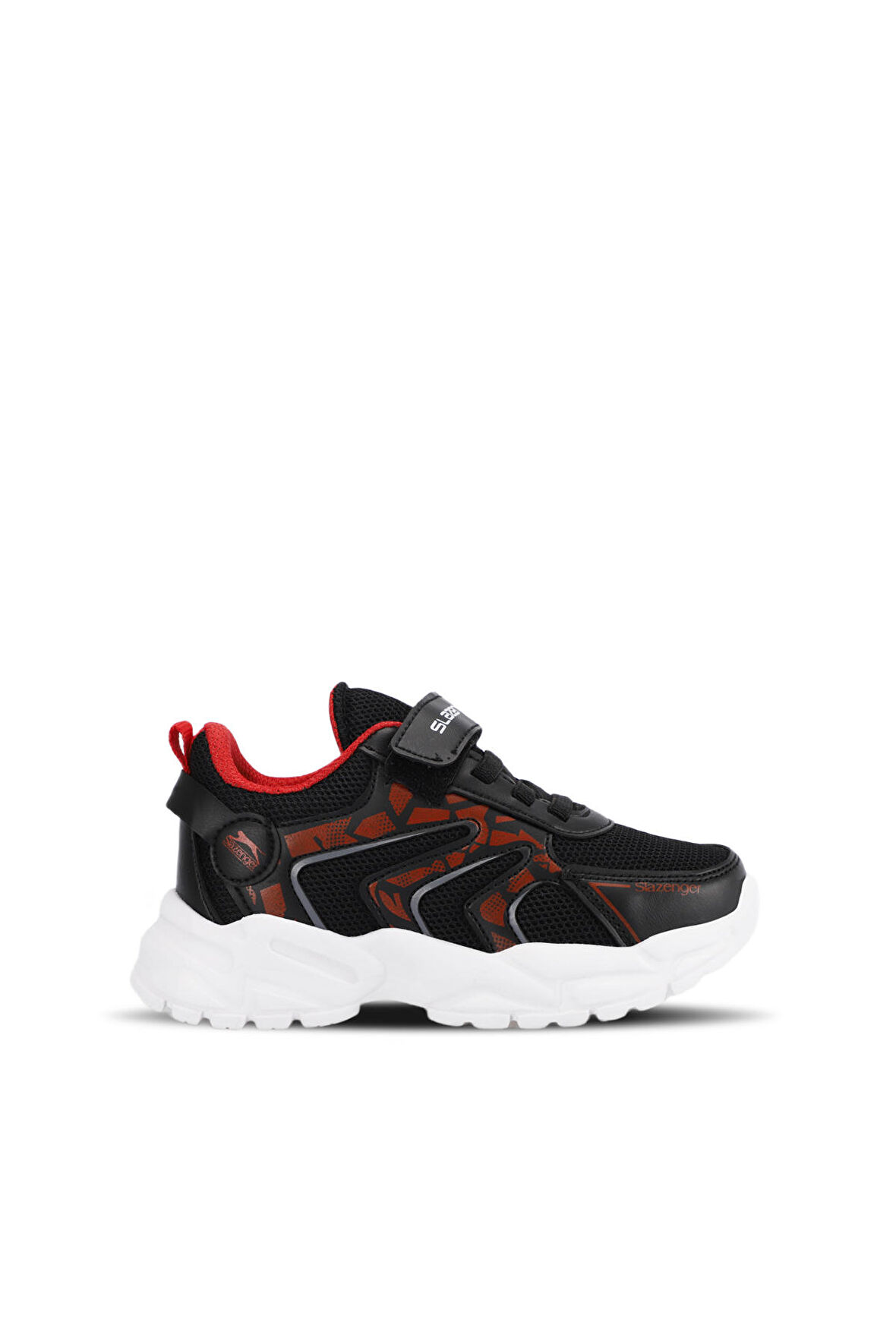 Slazenger KANNER I Çocuk Cırt Cırtlı Siyah / Kırmızı Günlük Spor Ayakkabısı