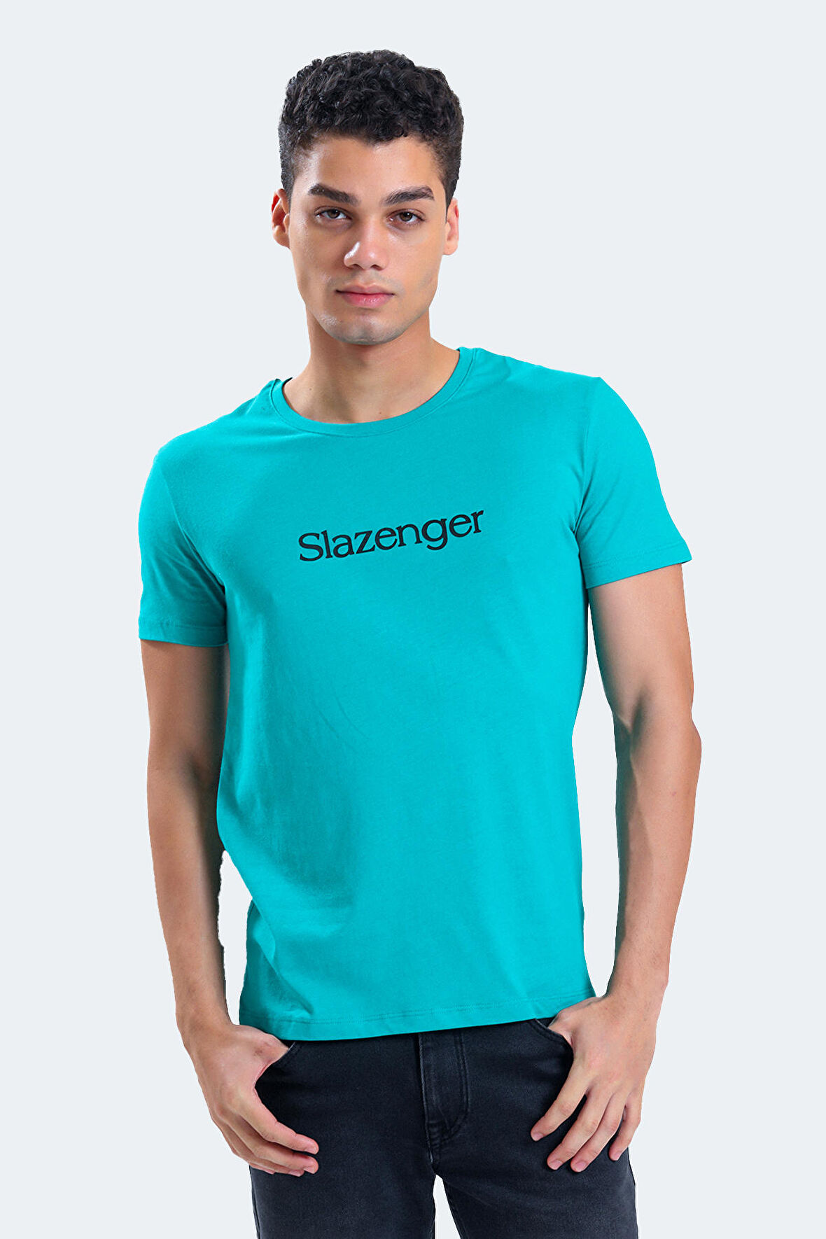 Slazenger SABE Erkek T-Shirt Açık Yeşil