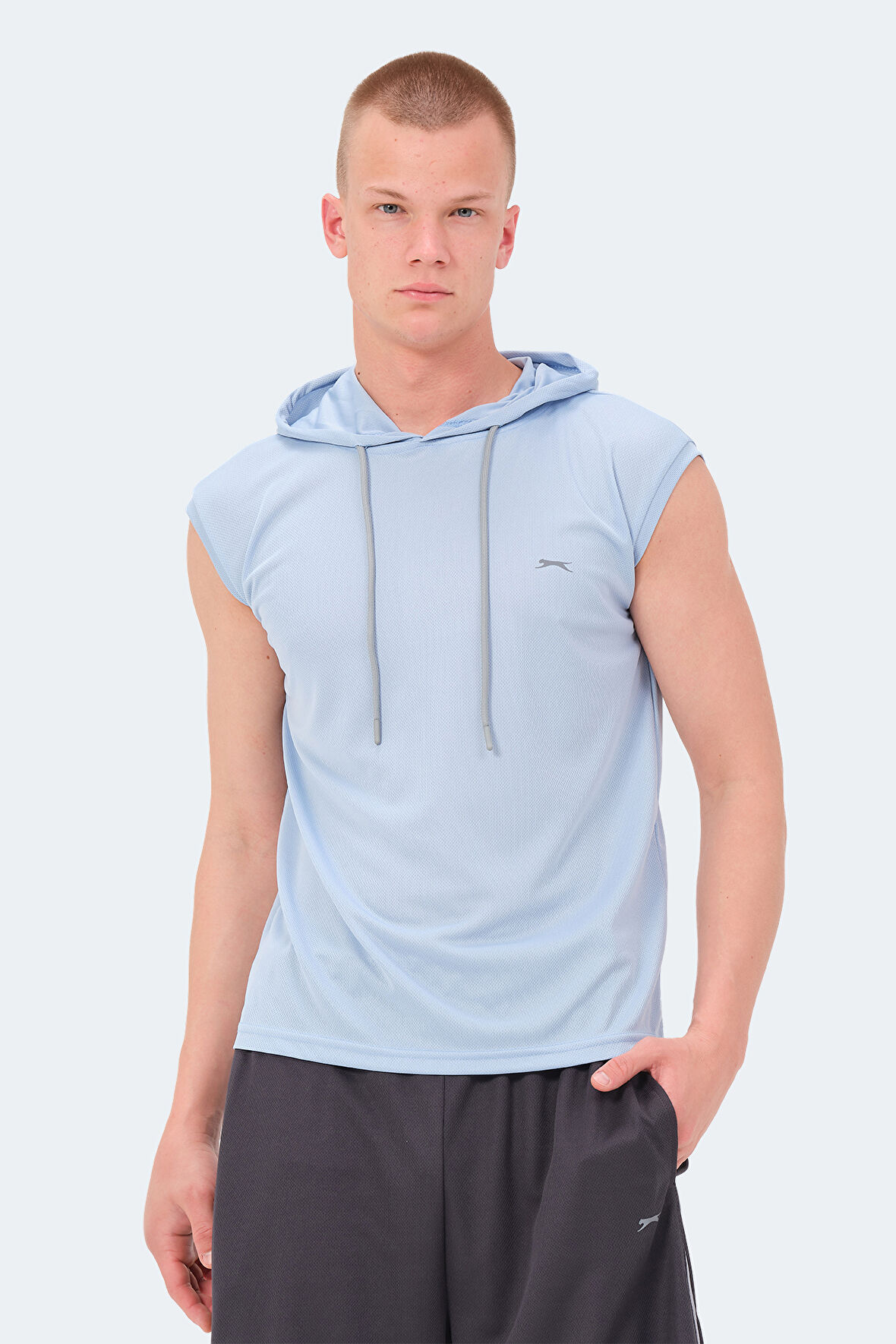 Slazenger RAG Erkek Kolsuz Mavi Tişört