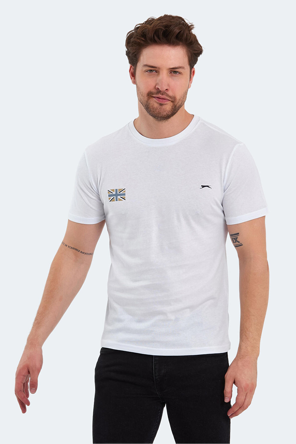 Slazenger PACET Erkek Kısa Kol T-Shirt Beyaz