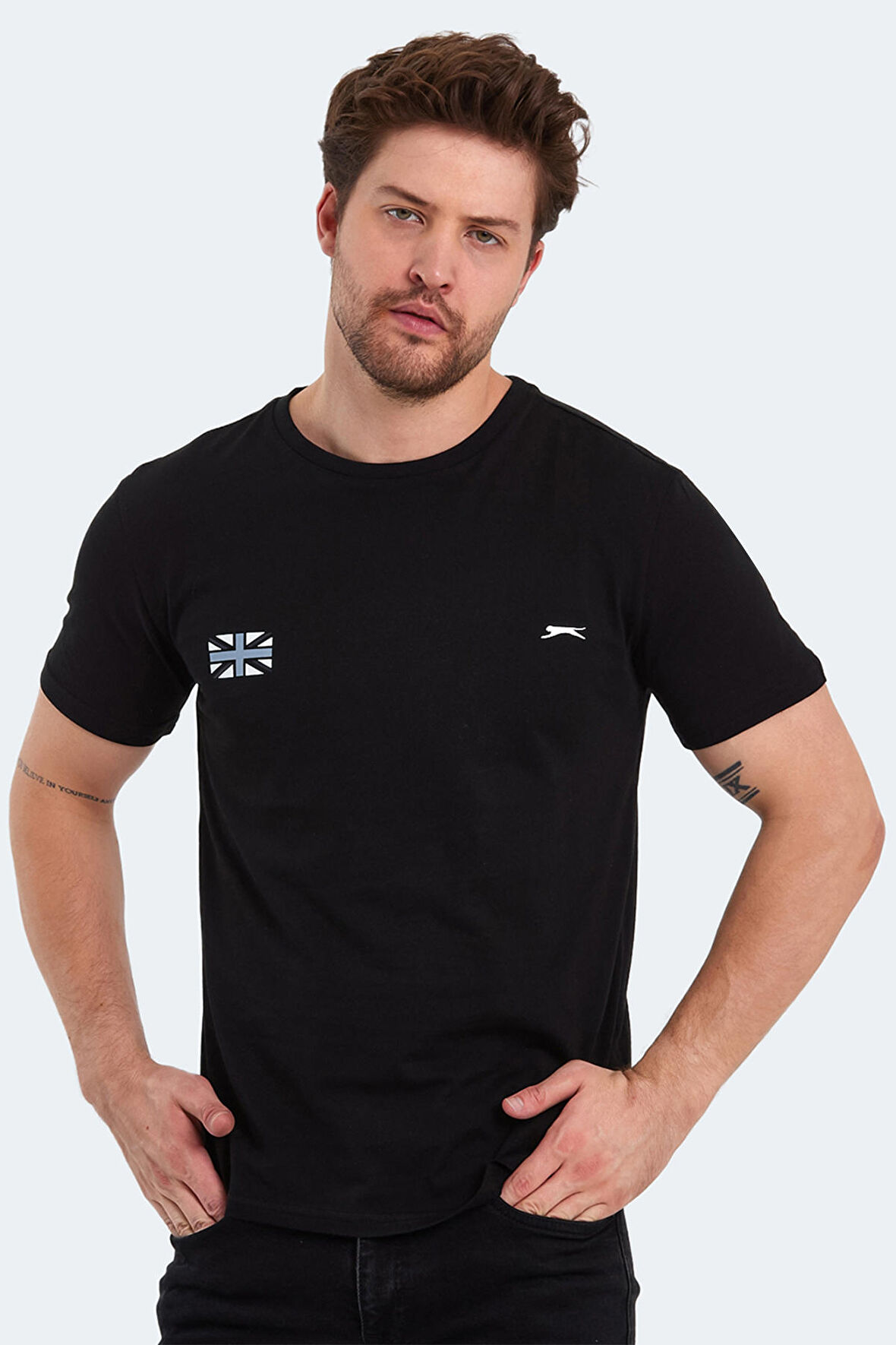 Slazenger PACET Erkek Kısa Kol T-Shirt Siyah