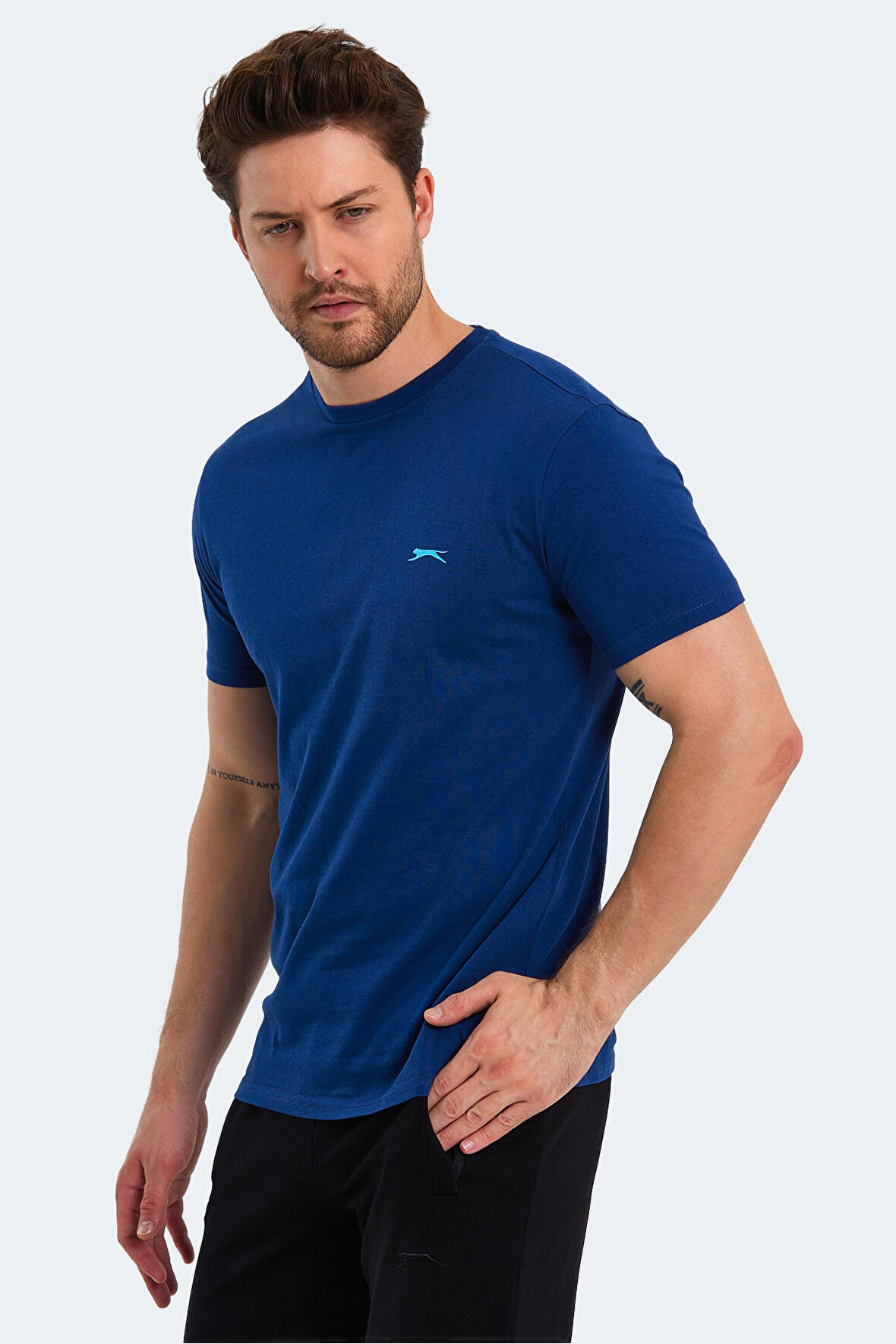 Slazenger PANCO Erkek Kısa Kol T-Shirt Indigo