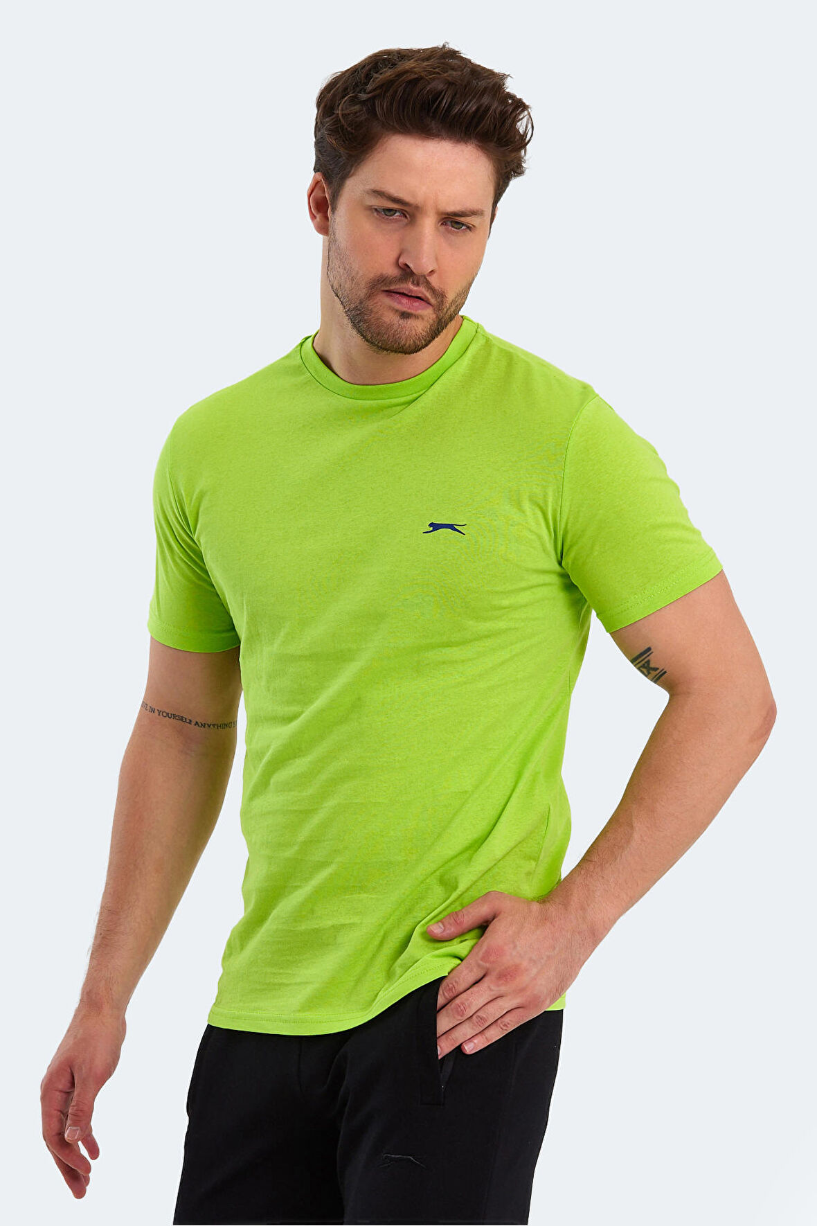 Slazenger PANCO Erkek Kısa Kol T-Shirt Limon