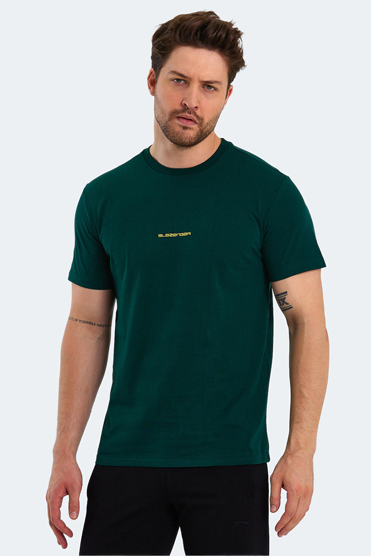 Slazenger PATSY Erkek Kısa Kol T-Shirt Koyu Yeşil