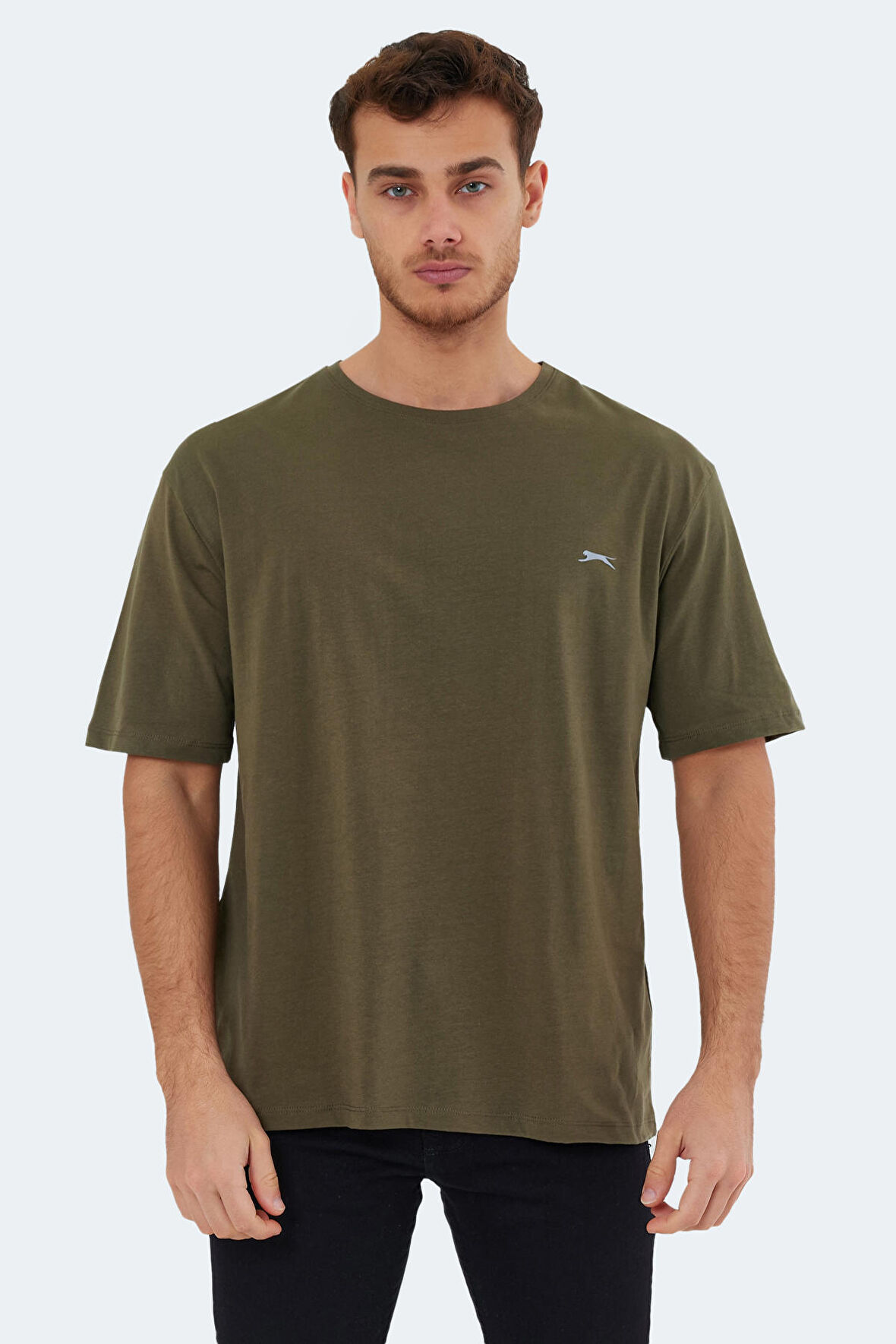 Slazenger KAISER IN Oversize Erkek Oversıze Haki Tişört