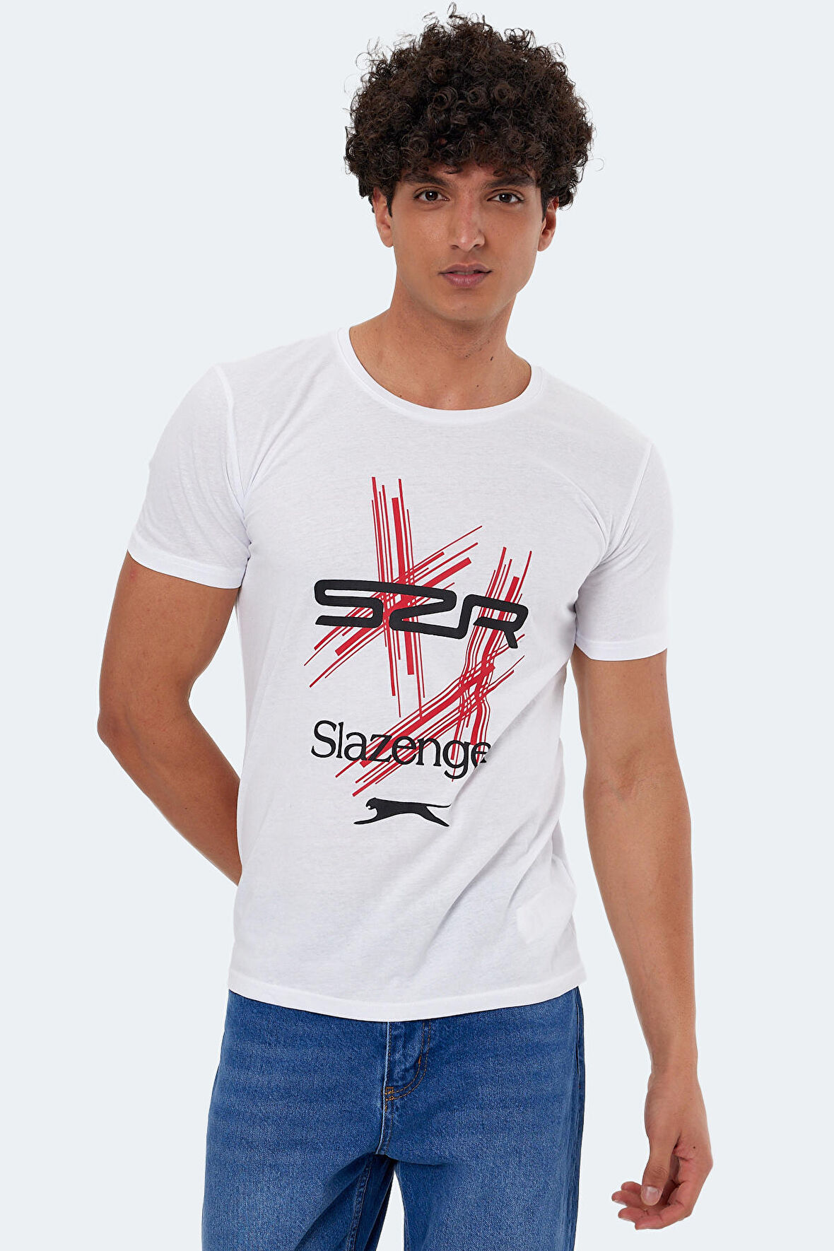 Slazenger KASUR Erkek Kısa Kol T-Shirt Beyaz