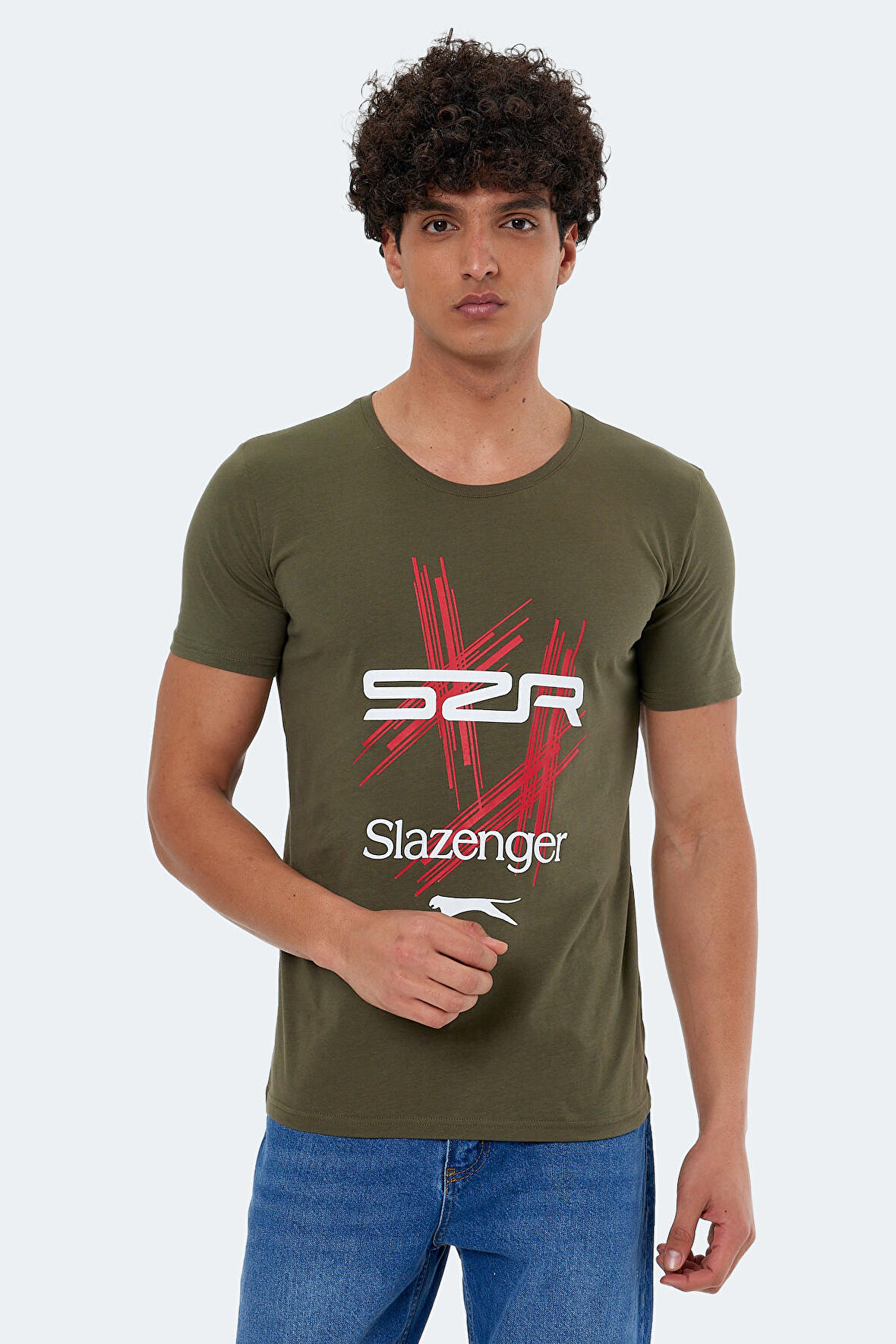 Slazenger KASUR Erkek Kısa Kol T-Shirt Haki