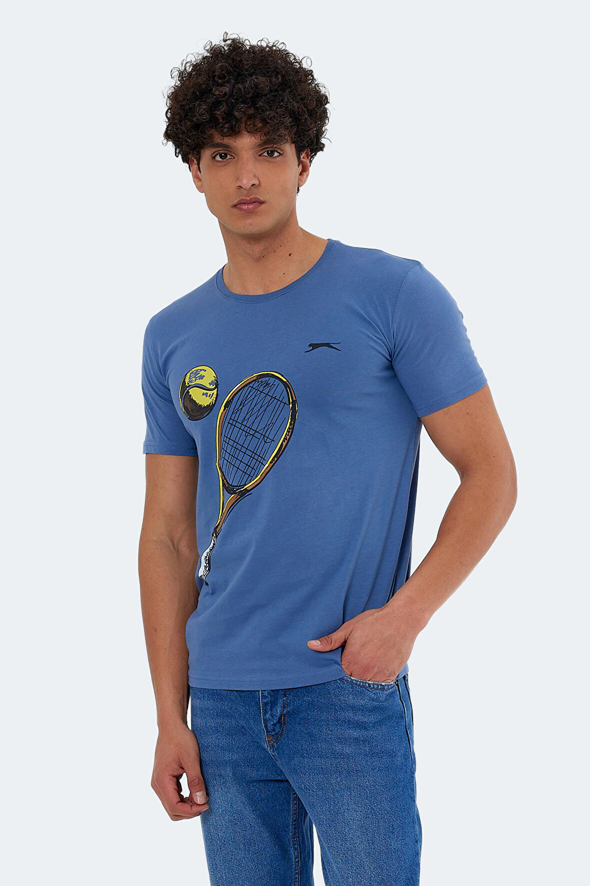 Slazenger KATONS Erkek  Indigo Tişört
