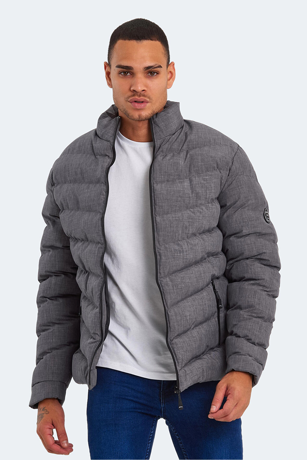 Slazenger HEAD NEW IN Erkek Şişme Koyu Gri Mont & Kaban