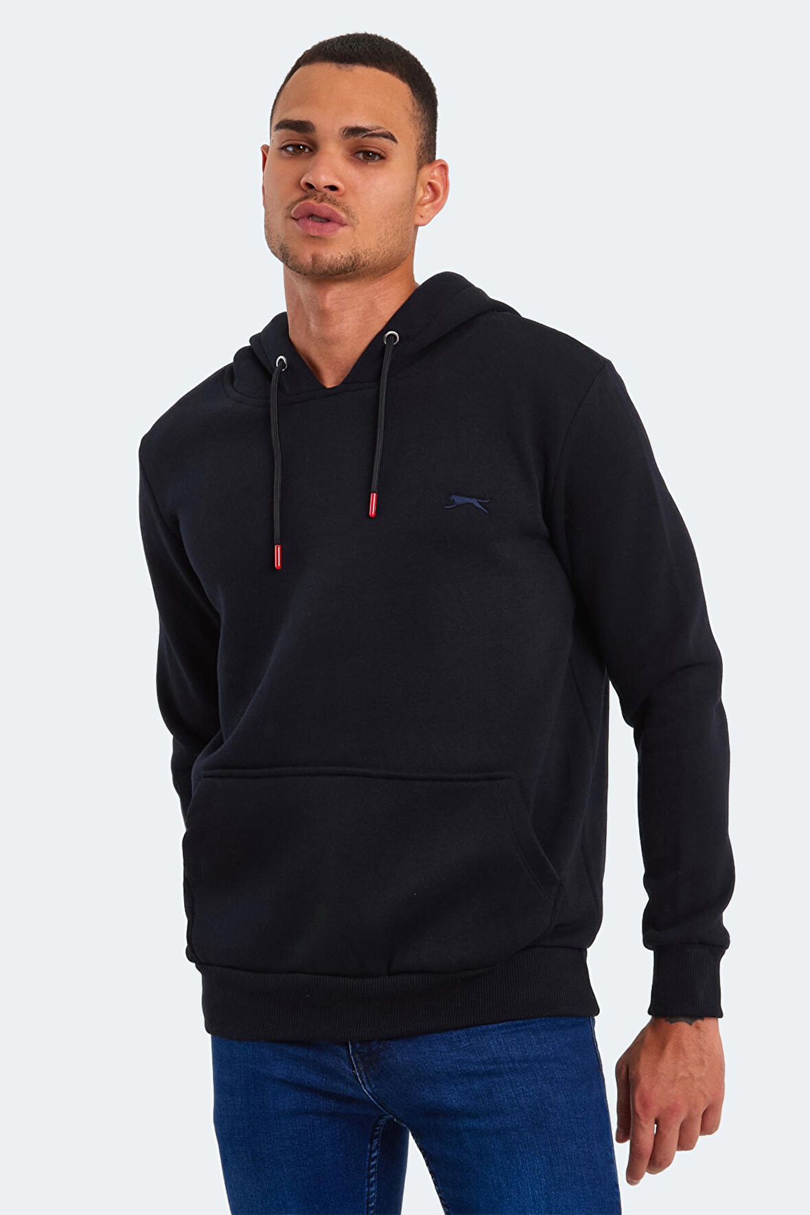 Slazenger KEANS IN Erkek Kapüşonlu Cepli Lacivert Sweatshirt