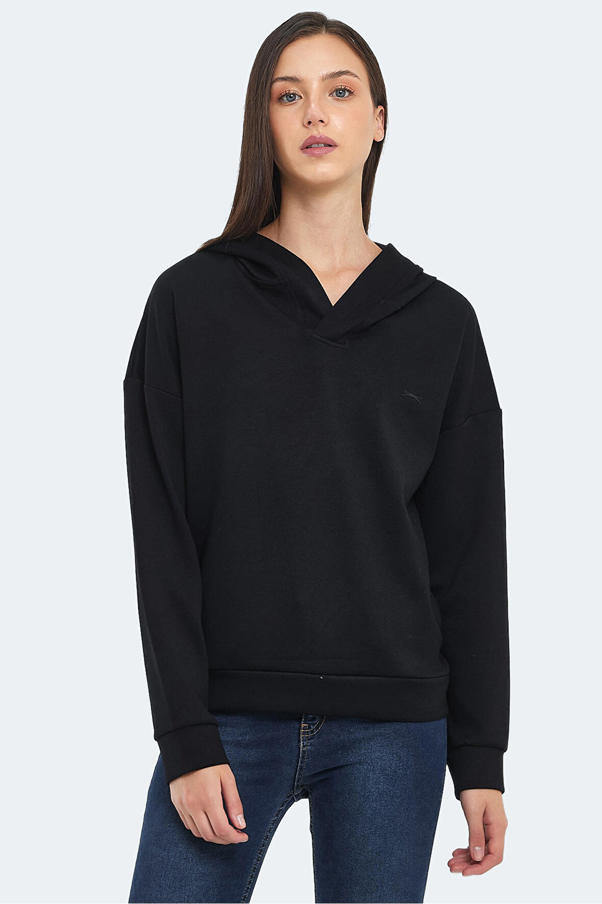 Slazenger KENZIE I Kadın Sweatshirt Siyah