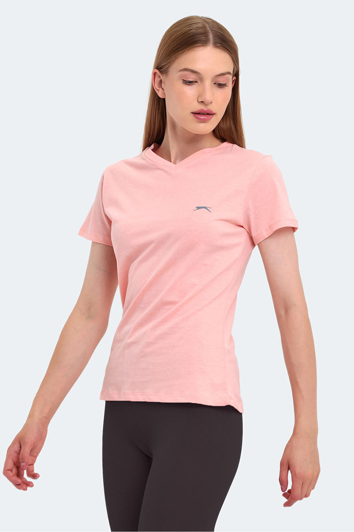 Slazenger KRISTEN I Kadın V Yaka Somon Tişört