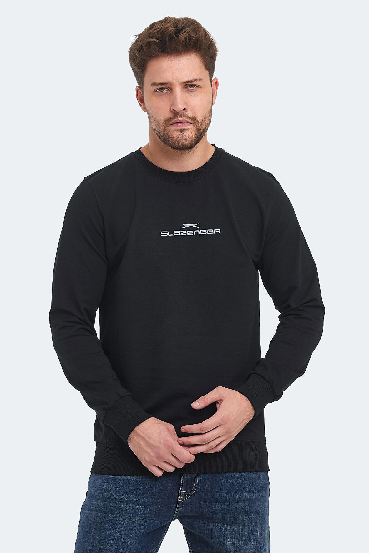 Slazenger ORTWIN IN Erkek Sweatshirt Siyah