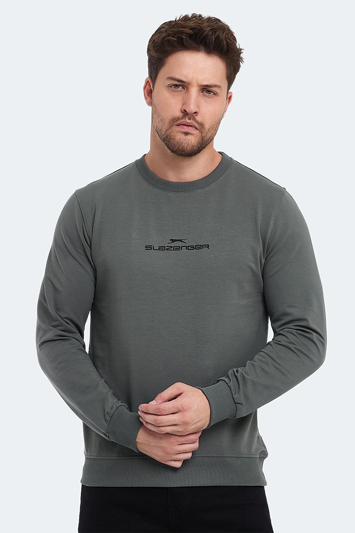 Slazenger ORTWIN IN Erkek Sweatshirt Haki