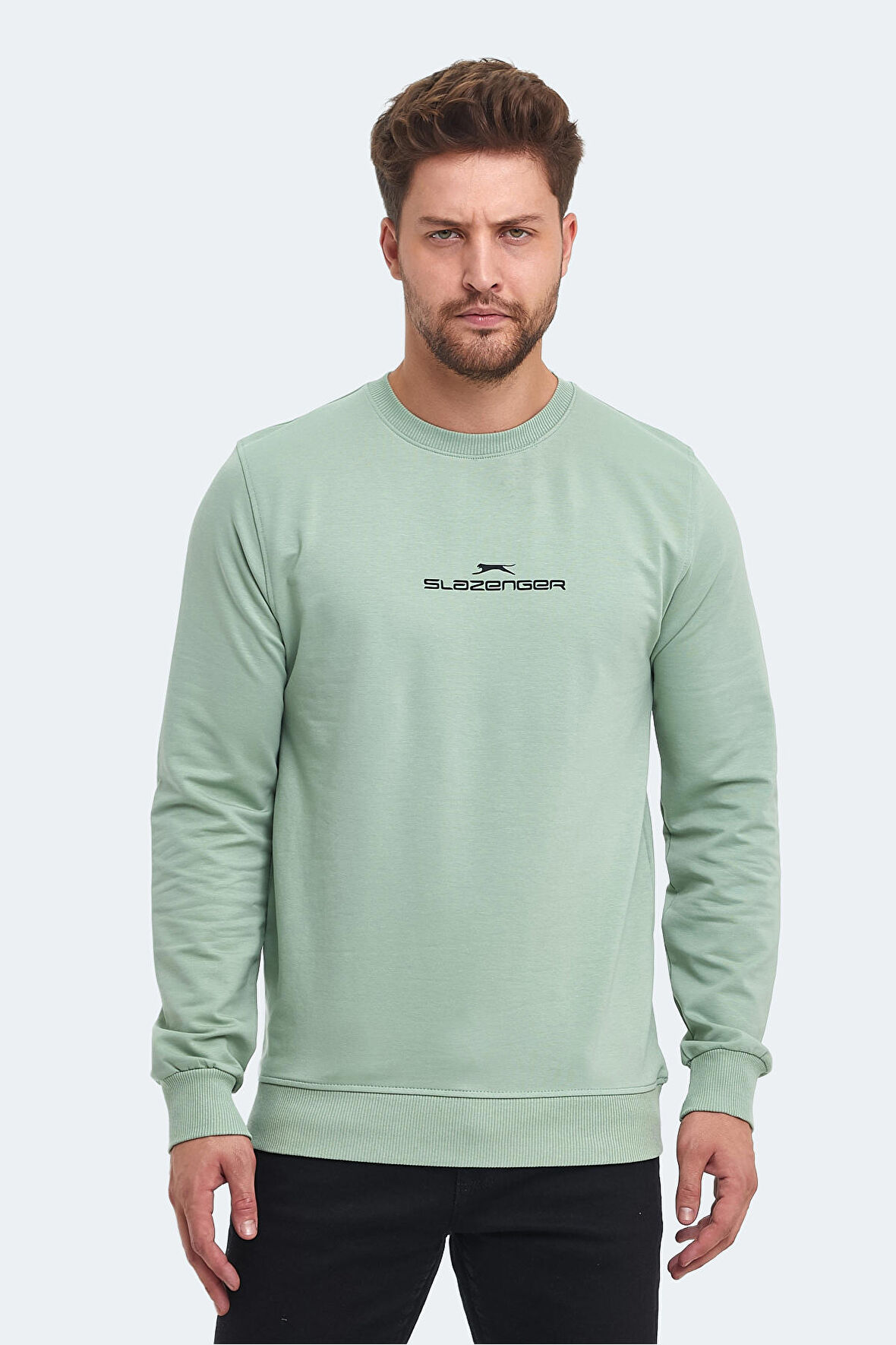 Slazenger ORTWIN IN Erkek Sweatshirt Yeşil