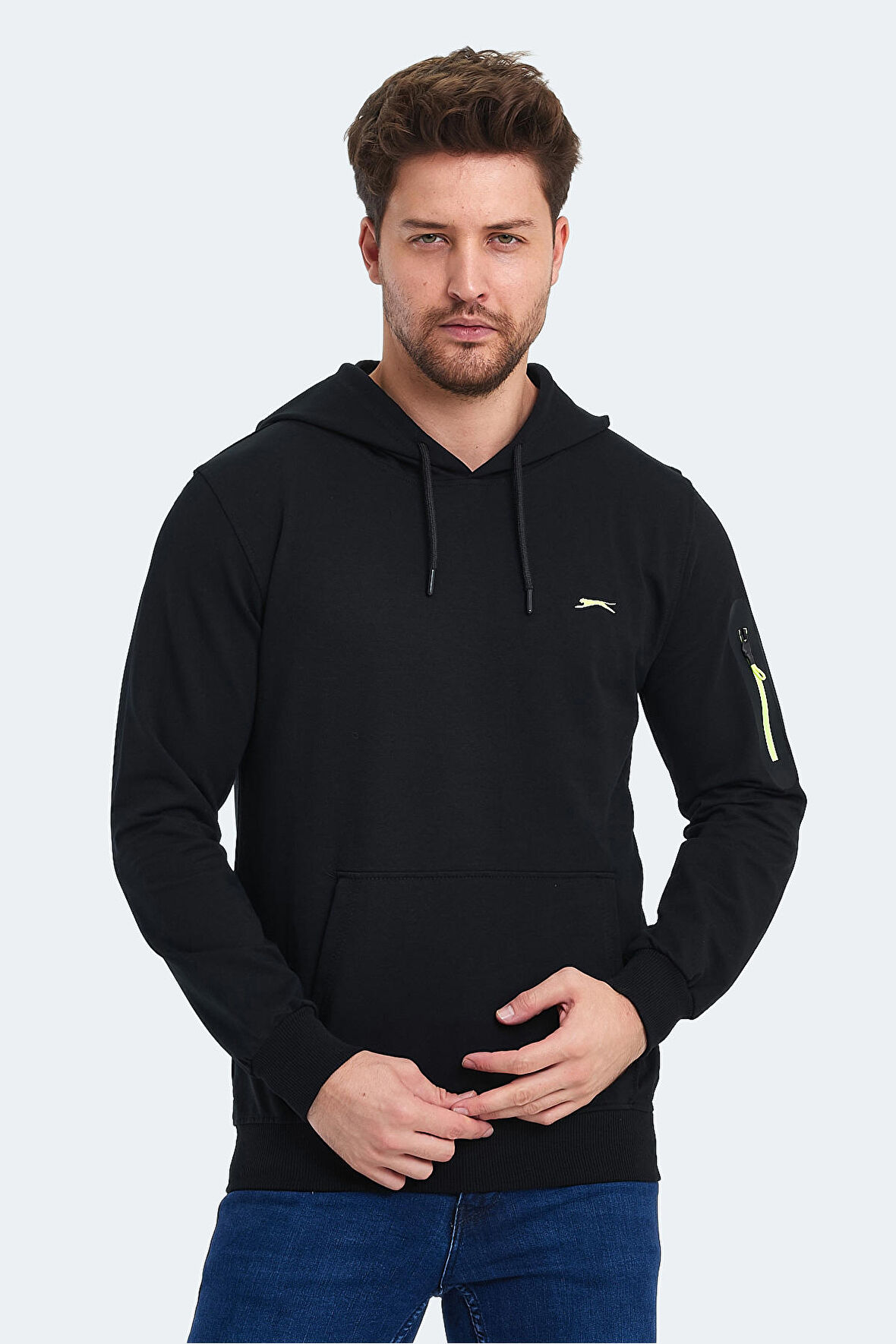 Slazenger OZZY IN Erkek Sweatshirt Siyah