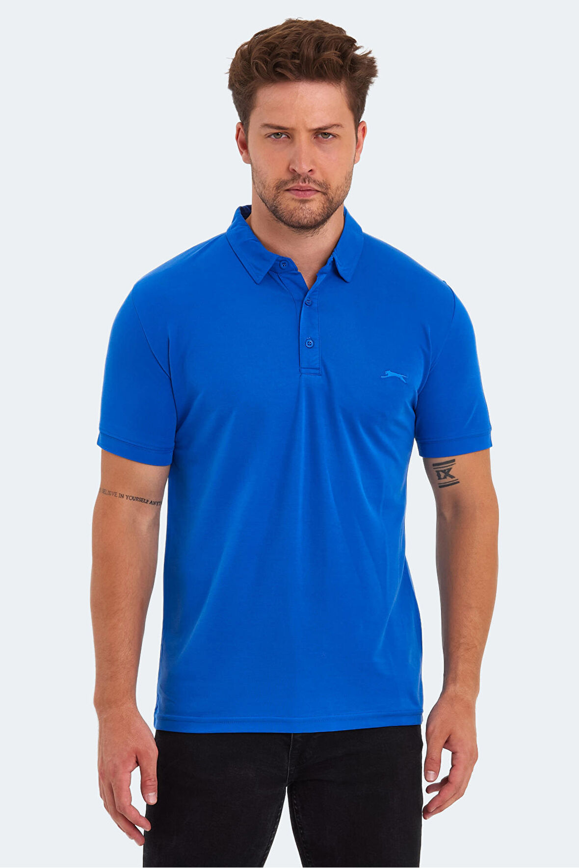 Slazenger KUGGA Erkek  Saks Mavi Tişört