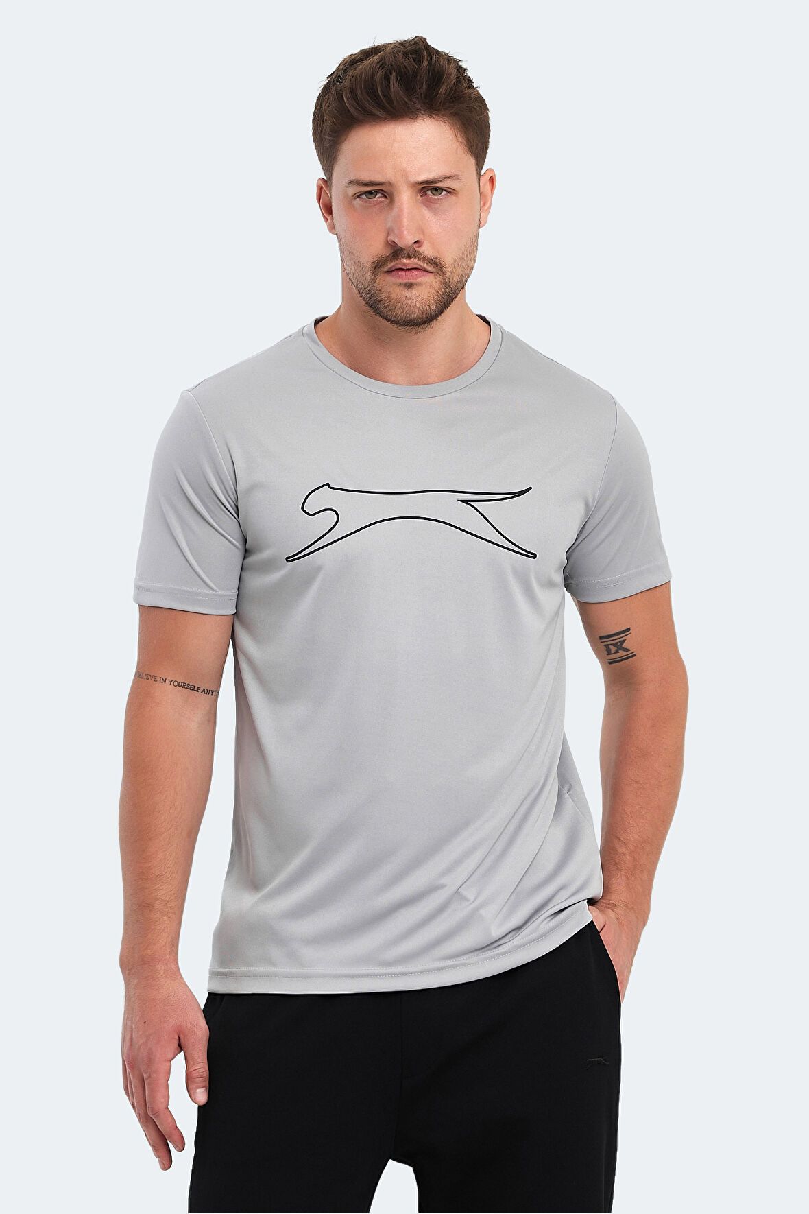 Slazenger NELLE IN Erkek  Gri Tişört