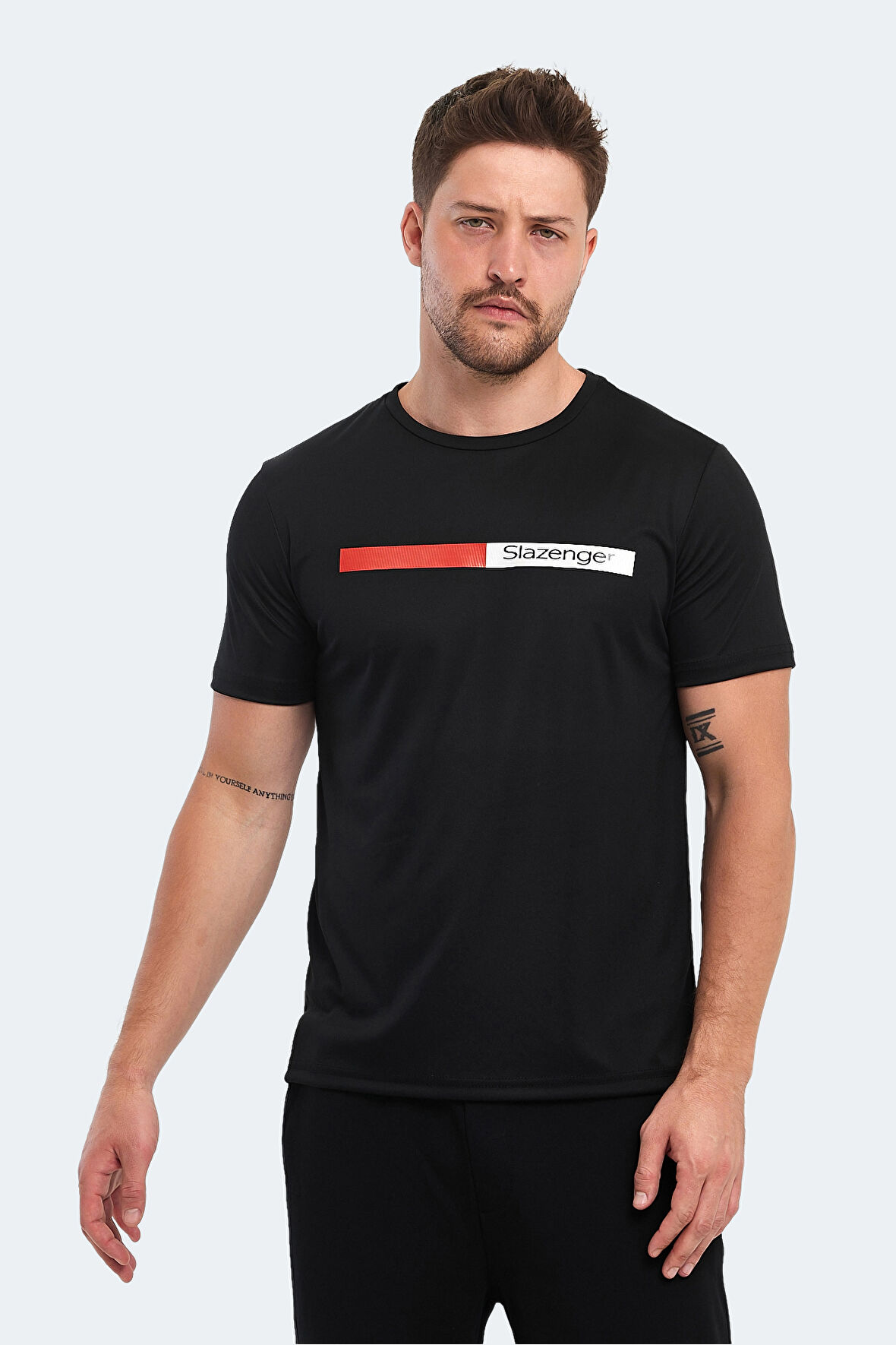 Slazenger NELS IN Erkek Tişört Siyah
