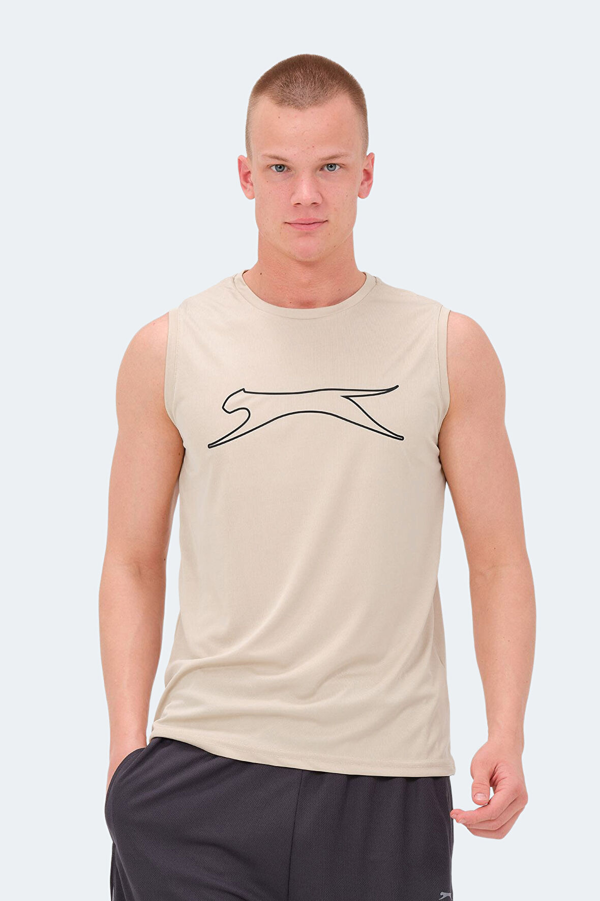 Slazenger NELU IN Erkek  Bej Tişört
