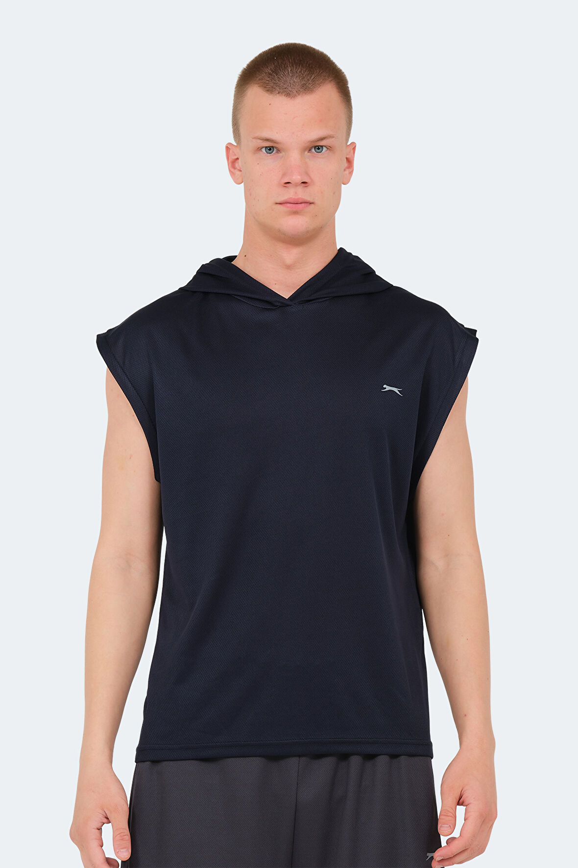 Slazenger ONDINA IN Erkek Kolsuz Lacivert Tişört