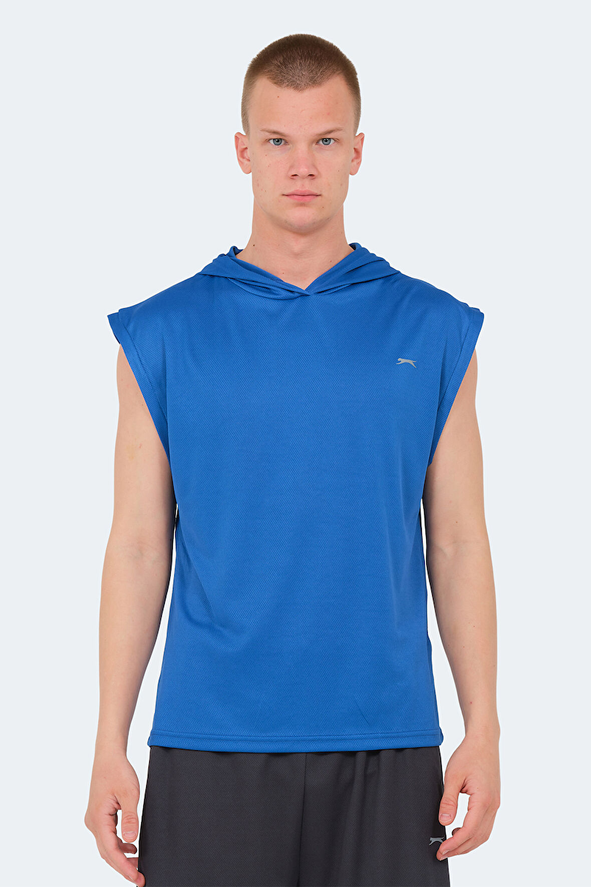 Slazenger ONDINA IN Erkek Kolsuz Saks Mavi Tişört