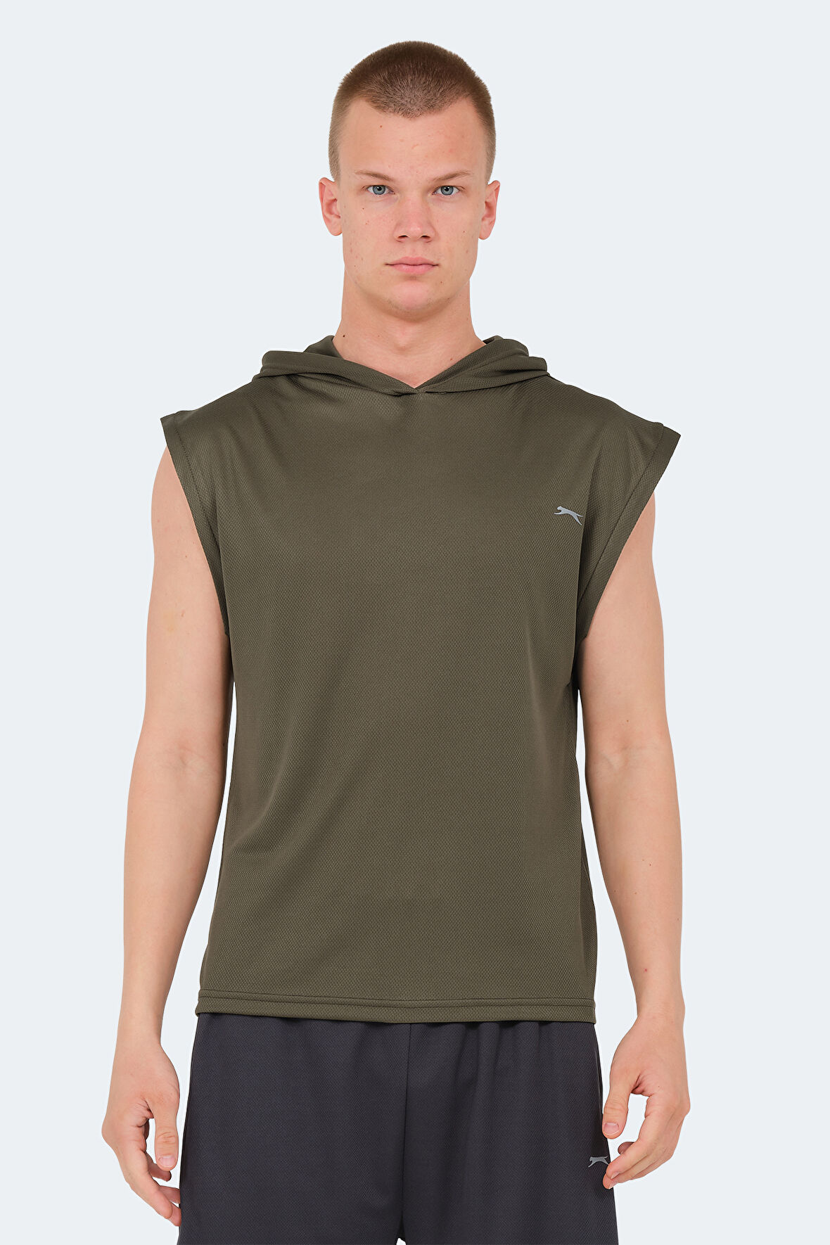 Slazenger ONDINA IN Erkek Kolsuz Haki Tişört