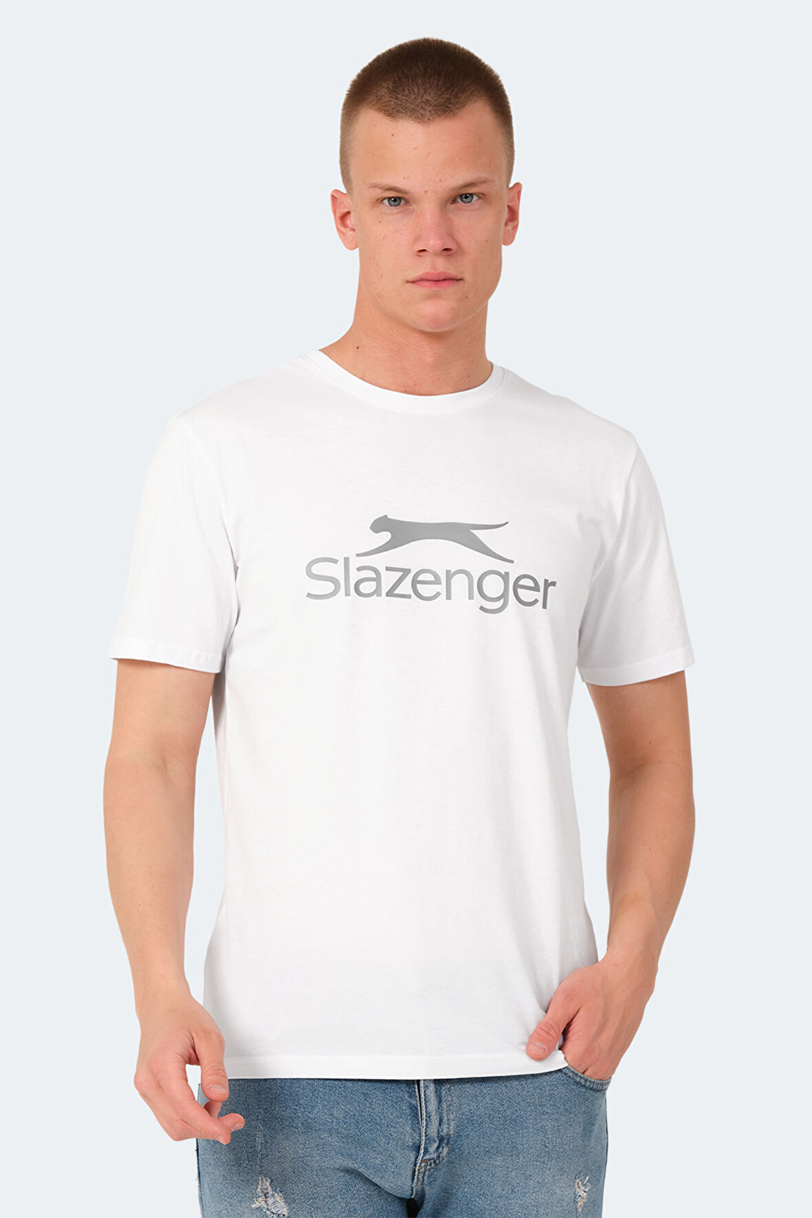 Slazenger VEERA IN Erkek Tişört Beyaz