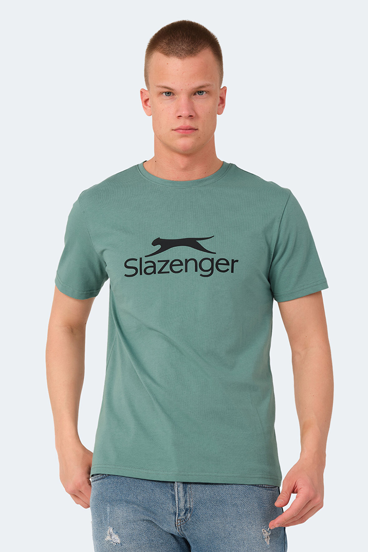 Slazenger VEERA IN Erkek Tişört Su Yeşili