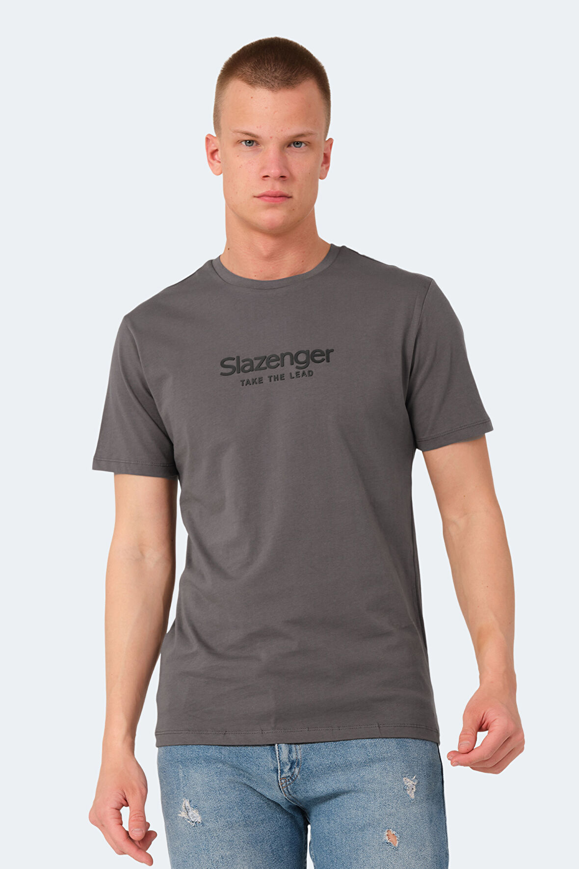 Slazenger VOITTO Erkek Tişört Koyu Gri