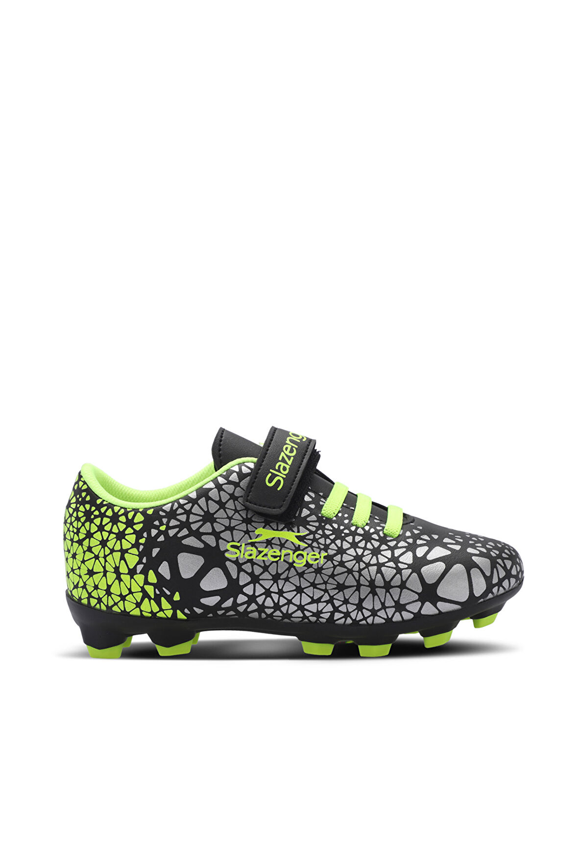 Slazenger CRYSTAL Unisex Çocuk Futbol Ayakkabı Siyah / Yeşil