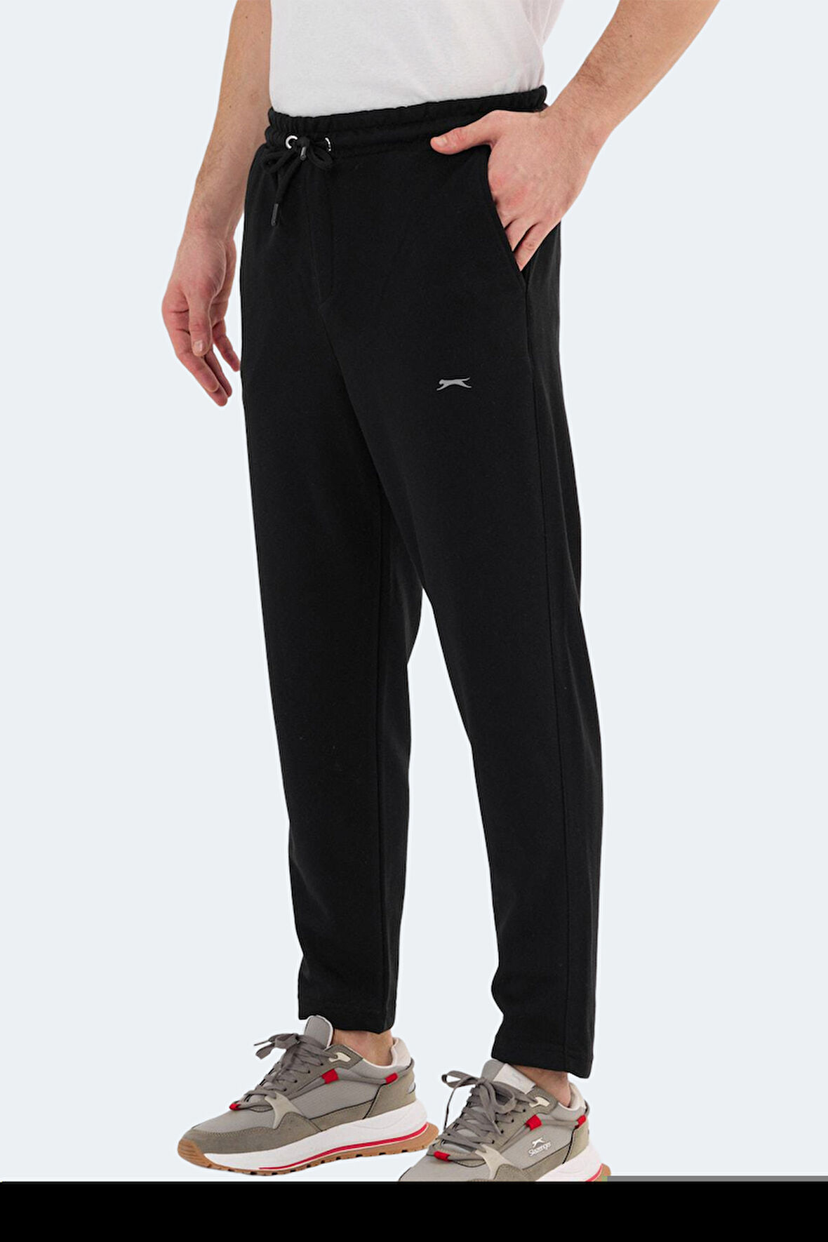 Slazenger KENNARD Erkek Fermuar Cepli Siyah Eşofman Altı