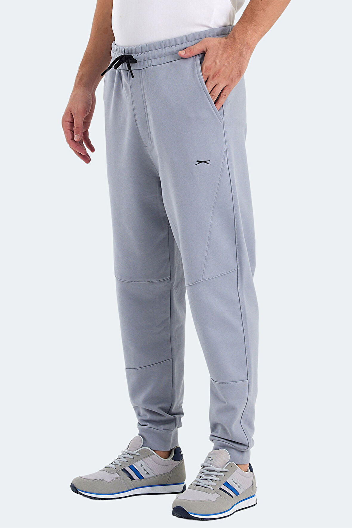 Slazenger NADAB Erkek Cepli Dar Paça Gri Eşofman Altı