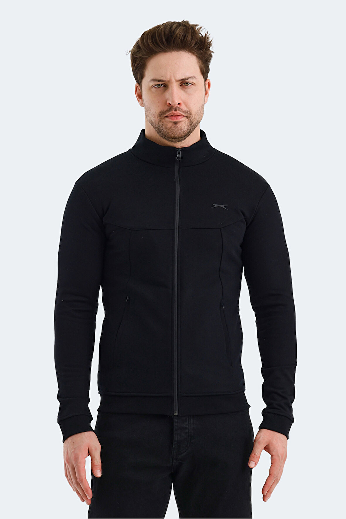 Slazenger VISUAL Erkek Sweatshirt Siyah