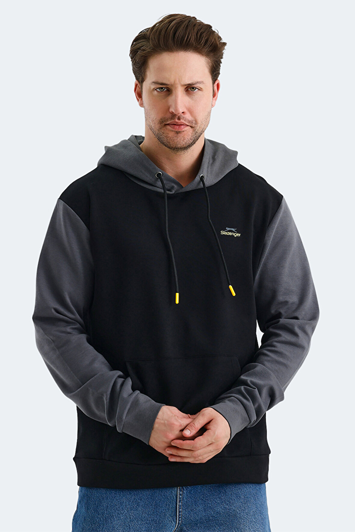 Slazenger VIOLA Erkek Sweatshirt Siyah / Gri