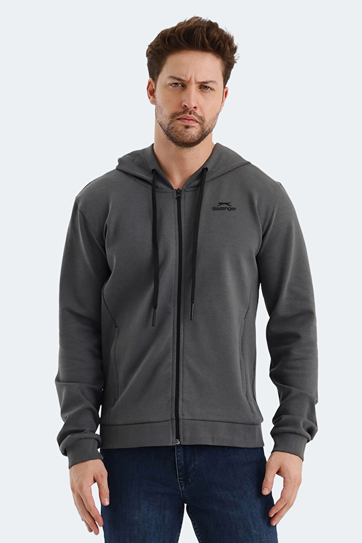 Slazenger VENDA Erkek Sweatshirt Koyu Gri