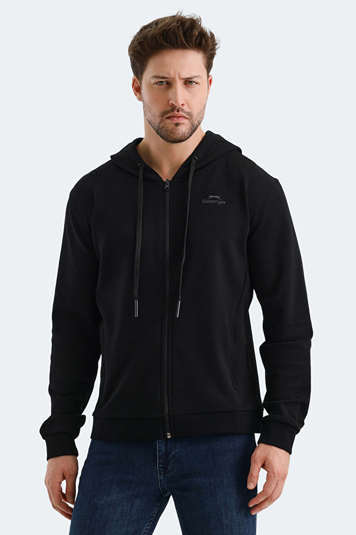 Slazenger VENDA Erkek Sweatshirt Siyah