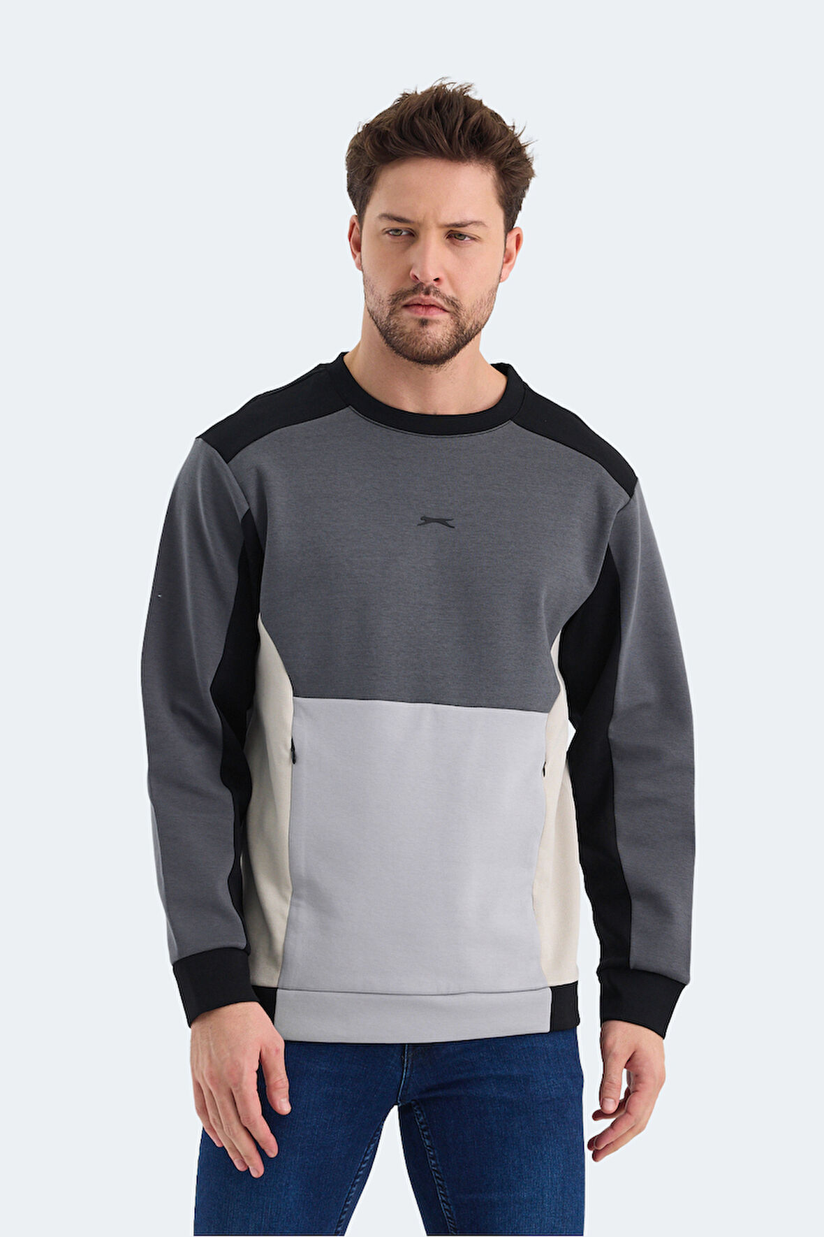 Slazenger VITALI Erkek Sweatshirt Siyah