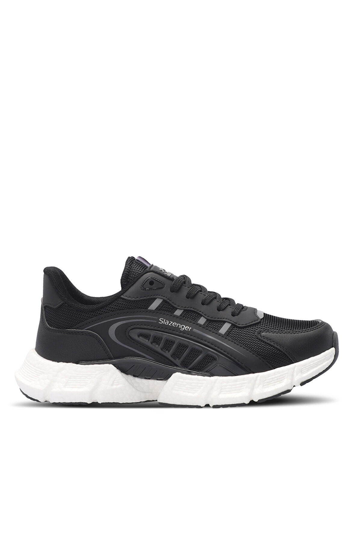 Slazenger ZIPLINE Erkek Sneaker Ayakkabı Siyah / Koyu Gri