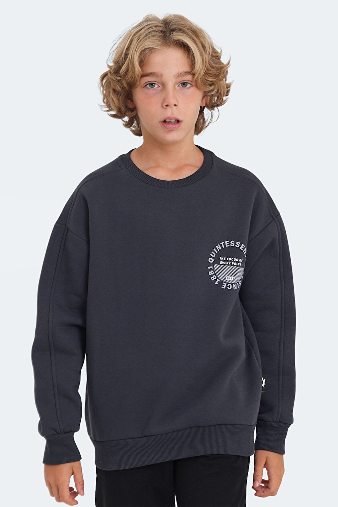 Slazenger LONE Çocuk  Koyu Gri Sweatshirt