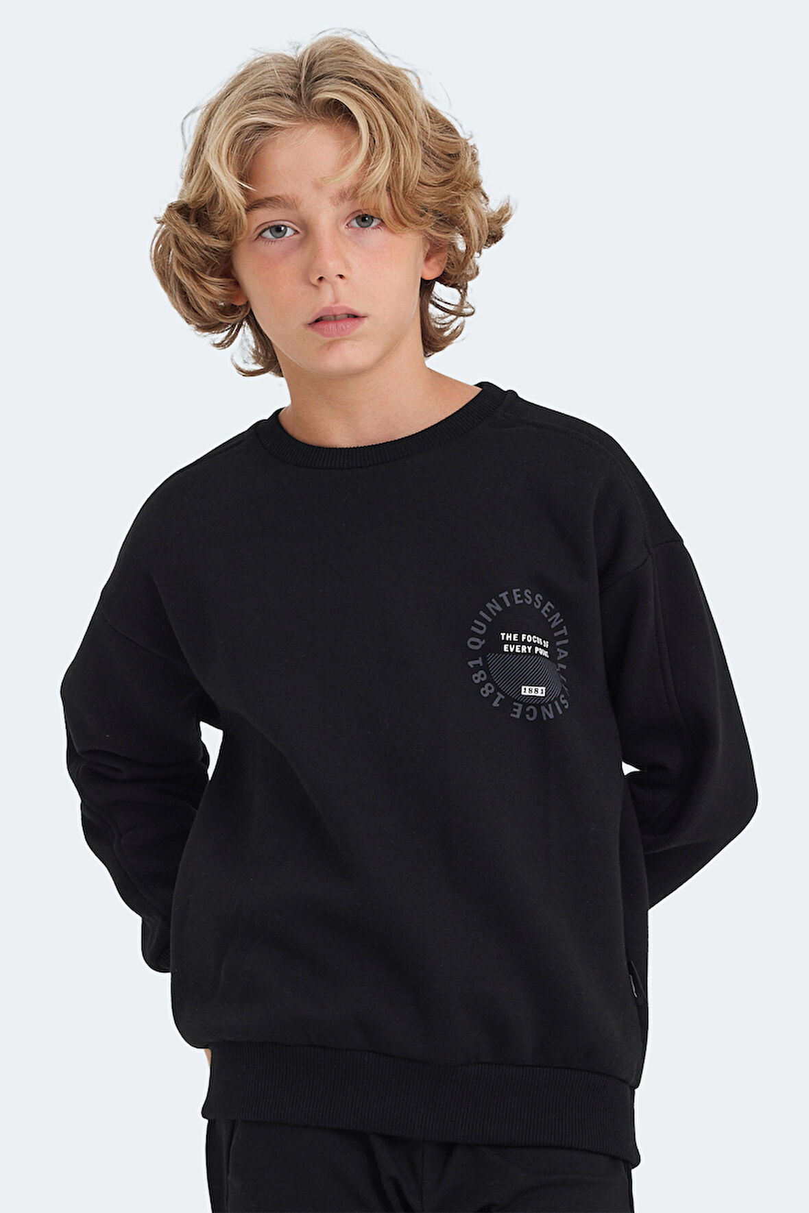 Slazenger LONE Çocuk  Siyah Sweatshirt