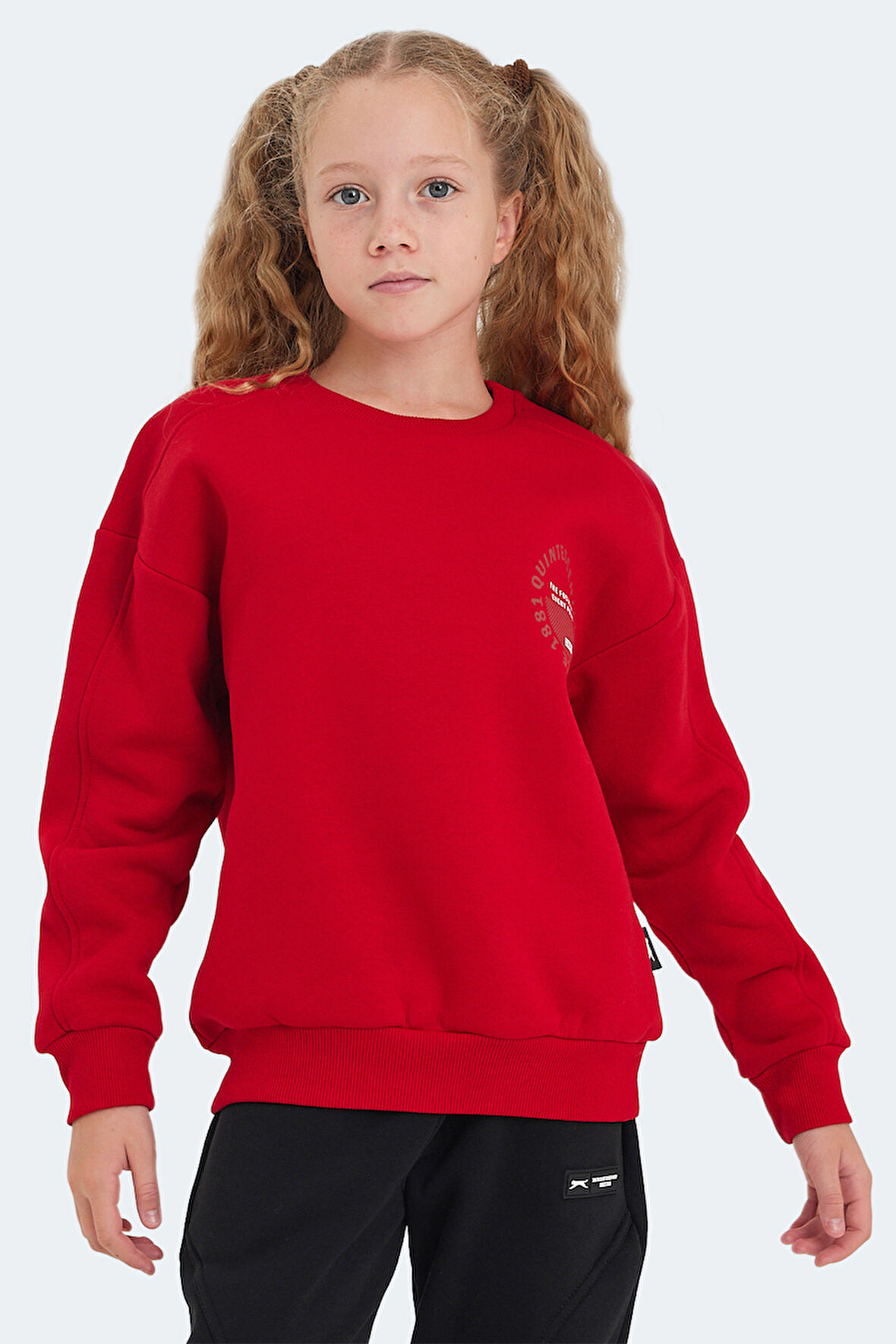 Slazenger LONE Kız Çocuk Sweatshirt Kırmızı