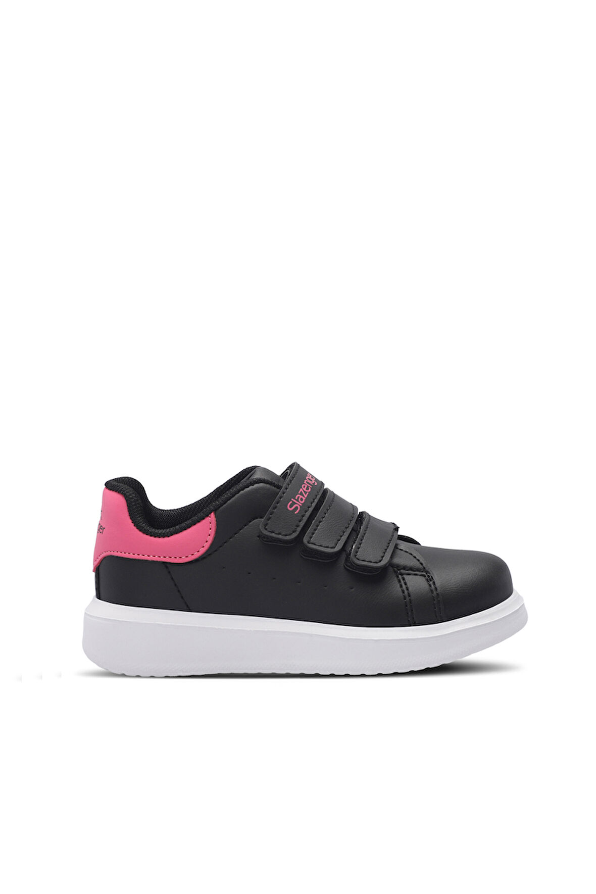 Slazenger LOVE I Kız Çocuk Cırt Cırtlı Siyah / Fuşya Günlük Spor Ayakkabısı