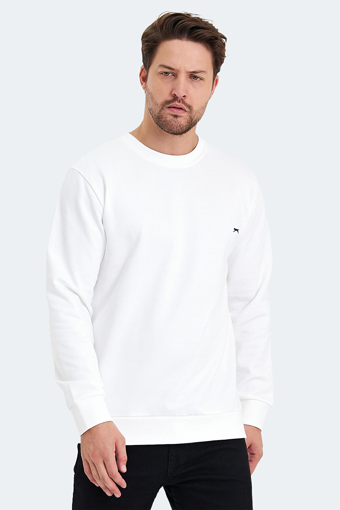 Slazenger KORAL Erkek Sweatshirt Beyaz