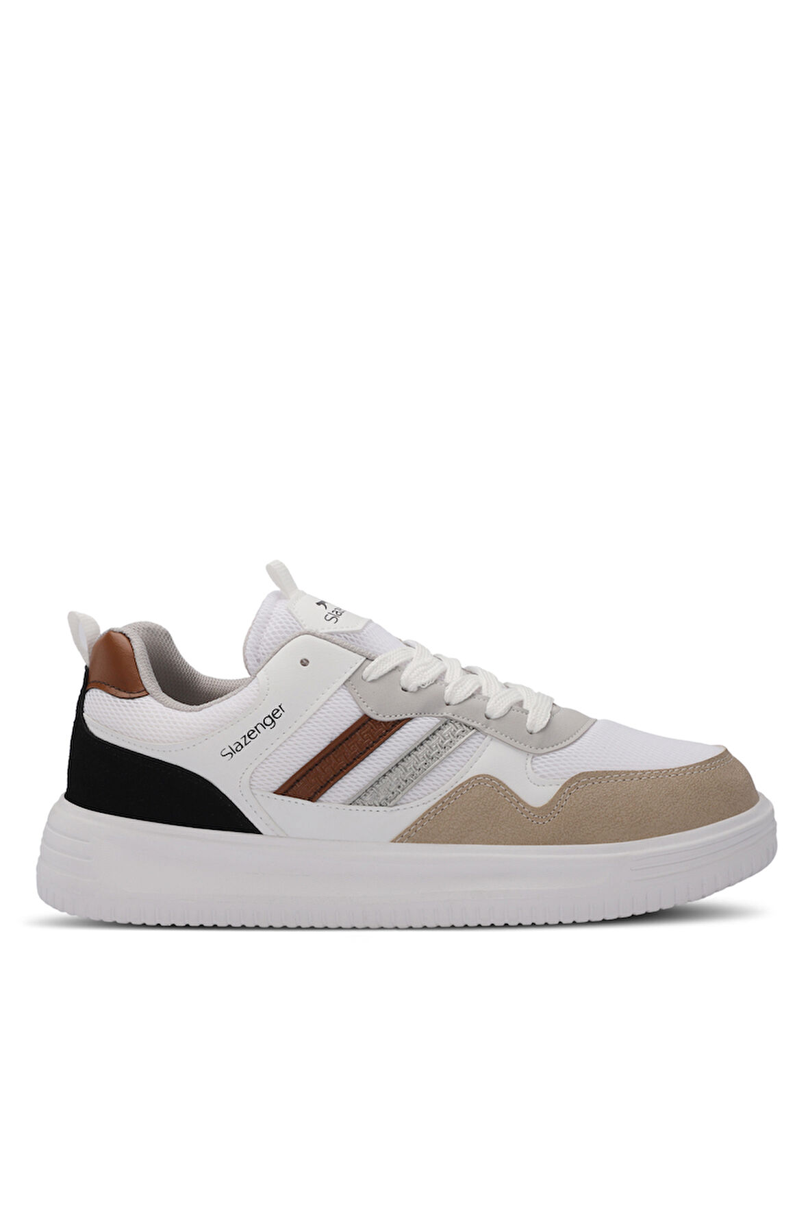 Slazenger MEGA I Erkek Sneaker Ayakkabı Beyaz / Kahve