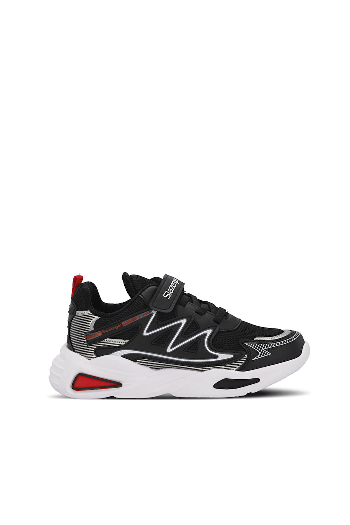 Slazenger KYRIE Çocuk Cırt Cırtlı Siyah / Kırmızı Günlük Spor Ayakkabısı