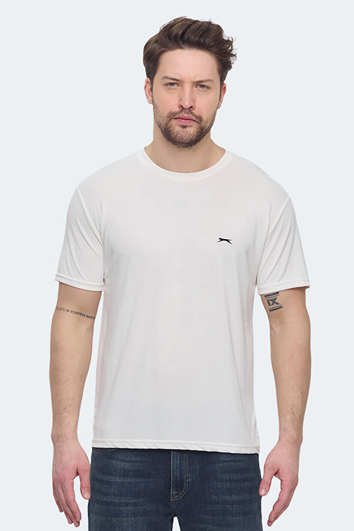 Slazenger KRATER Erkek Tişört Ekru