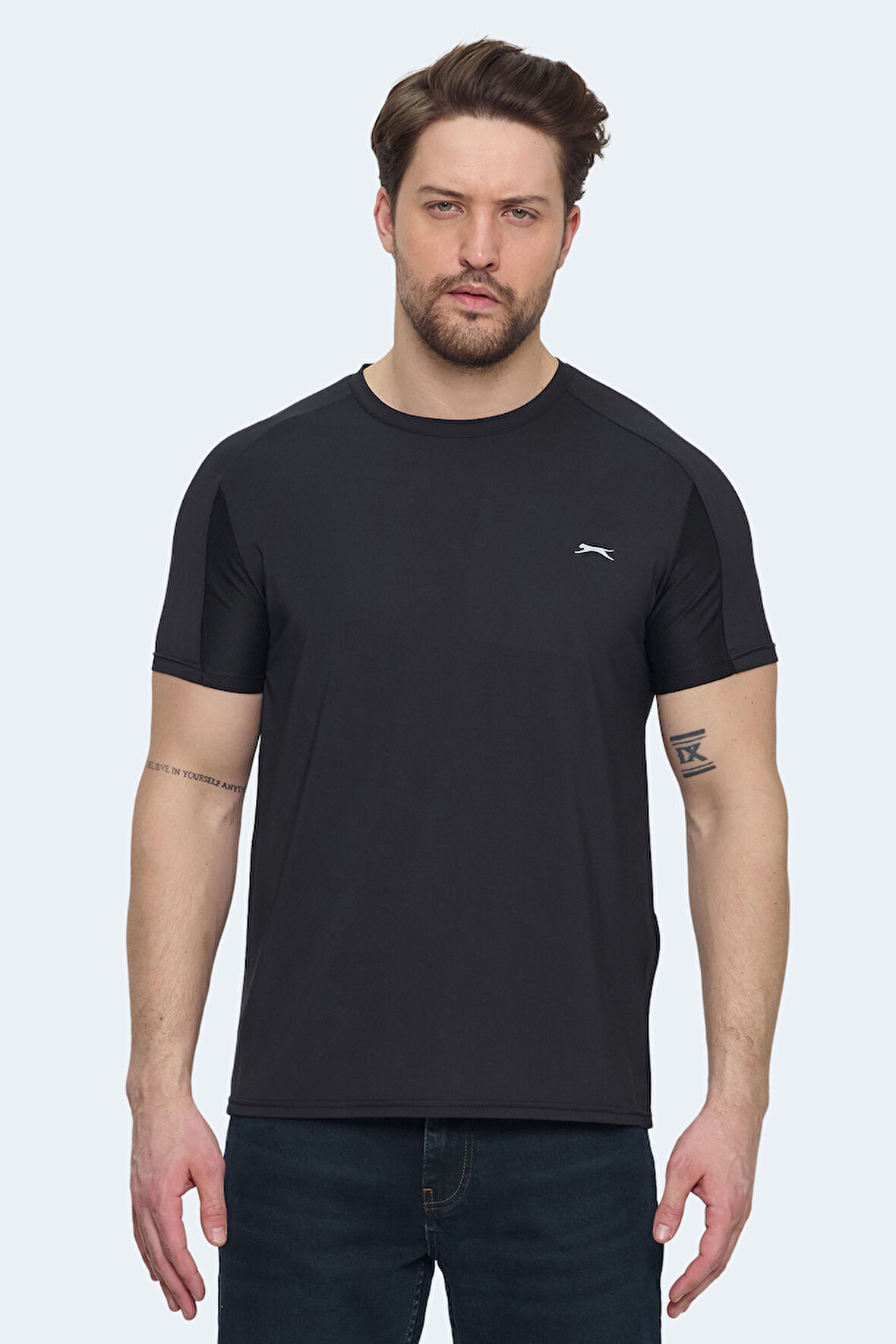 Slazenger VISHAL KTN Erkek  Siyah Tişört