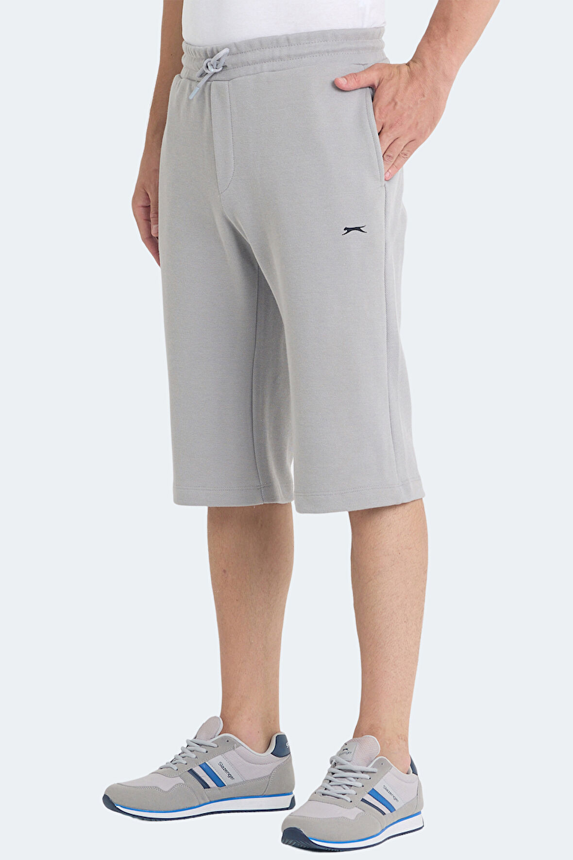 Slazenger VILJA I Erkek Cepli Kapri Gri Şort